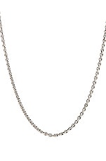 Saint Laurent Chain Necklace in Oxidized Silver, view 3, click to view large image.