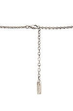 Saint Laurent Chain Necklace in Oxidized Silver, view 4, click to view large image.