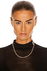 Saint Laurent Chain Necklace in Gold, view 2, click to view large image.