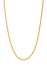 Saint Laurent Chain Necklace in Gold, view 3, click to view large image.