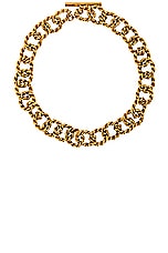 Saint Laurent Twist Ring Choker in Or Laiton, view 1, click to view large image.