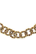 Saint Laurent Twist Ring Choker in Or Laiton, view 2, click to view large image.