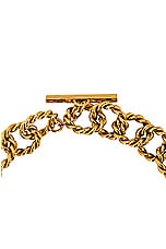 Saint Laurent Twist Ring Choker in Or Laiton, view 3, click to view large image.