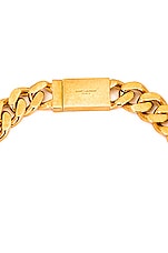Saint Laurent Thick Curb Chain Necklace in Or Pale Or Laiton, view 4, click to view large image.