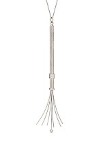 Saint Laurent Cocktail Stirrer Long Necklace in Palladium, view 5, click to view large image.