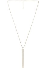 Saint Laurent Cigarette Necklace in Silver, view 1, click to view large image.