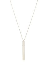 Saint Laurent Cigarette Necklace in Silver, view 4, click to view large image.