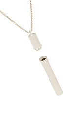 Saint Laurent Cigarette Necklace in Silver, view 5, click to view large image.
