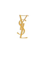 Saint Laurent Monogram Earring in Dore, view 1, click to view large image.