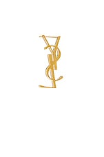 Saint Laurent Monogram Earring in Dore, view 3, click to view large image.