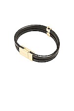 Saint Laurent YSL Bracelet in Black, view 3, click to view large image.