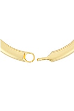 Saint Laurent Smooth Tube Necklace in Gold, view 3, click to view large image.