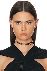 Saint Laurent Necklace in Dore, view 2, click to view large image.