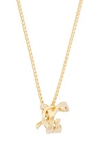 Saint Laurent YSL Necklace in Gold, view 3, click to view large image.