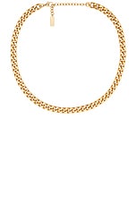 Saint Laurent Court Necklace in Or Laiton, view 1, click to view large image.