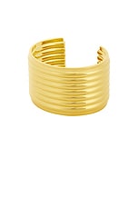 Saint Laurent Cuff Bracelet in Dore, view 1, click to view large image.