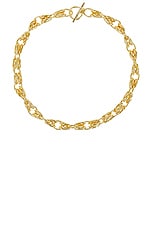 Saint Laurent Collier Necklace in Dore, view 1, click to view large image.