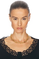 Saint Laurent Collier Necklace in Dore, view 2, click to view large image.