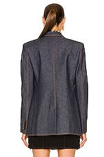 Saint Laurent Tailored Jacket in Deep Blue Marine, view 3, click to view large image.