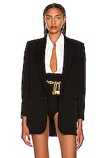 Saint Laurent Single Button Jacket in Noir, view 1, click to view large image.