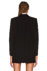 Saint Laurent Single Button Jacket in Noir, view 4, click to view large image.