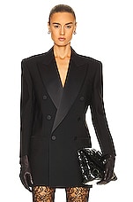 Saint Laurent Blazer Jacket in Noir, view 1, click to view large image.