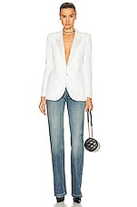 Saint Laurent Blazer in Shell, view 4, click to view large image.
