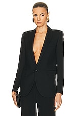 Saint Laurent Tailored Blazer in Noir, view 1, click to view large image.