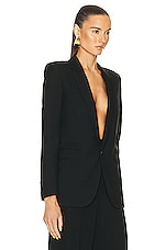 Saint Laurent Tailored Blazer in Noir, view 2, click to view large image.