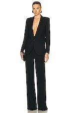 Saint Laurent Tailored Blazer in Noir, view 4, click to view large image.