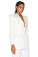 Saint Laurent Tailored Blazer in Shell, view 2, click to view large image.