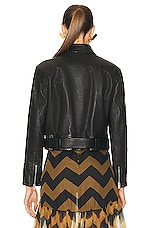 Saint Laurent Aviator Jacket in Noir, view 4, click to view large image.