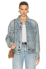 Saint Laurent Denim Jacket in Sunny Sky Blue, view 1, click to view large image.