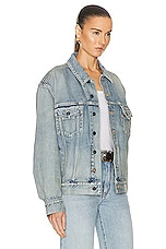 Saint Laurent Denim Jacket in Sunny Sky Blue, view 2, click to view large image.