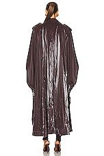 Saint Laurent Cloak Coat in Aubergine, view 3, click to view large image.