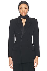 Saint Laurent Tailored Blazer in Noir, view 1, click to view large image.