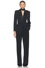 Saint Laurent Tailored Blazer in Noir, view 4, click to view large image.