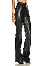 Saint Laurent Leather Pant in Black, view 2, click to view large image.