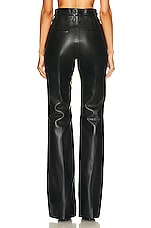 Saint Laurent Leather Pant in Black, view 3, click to view large image.