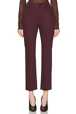 Saint Laurent Bootcut Pant in Aubergine, view 1, click to view large image.