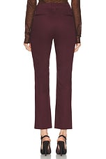 Saint Laurent Bootcut Pant in Aubergine, view 3, click to view large image.