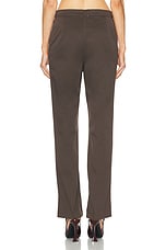 Saint Laurent Bootcut Pant in Dark Brown, view 3, click to view large image.