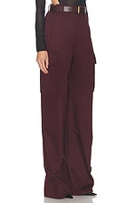 Saint Laurent Wide Leg Pant in Aubergine, view 3, click to view large image.