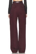 Saint Laurent Wide Leg Pant in Aubergine, view 4, click to view large image.