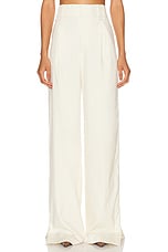 Saint Laurent Bootcut Pant in Blanc Casse, view 1, click to view large image.