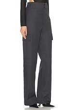 Saint Laurent Wide Leg Pant in Gris Fonce, view 2, click to view large image.