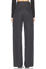 Saint Laurent Wide Leg Pant in Gris Fonce, view 3, click to view large image.