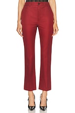 Saint Laurent Bootcut Pant in Rouge Fonce, view 1, click to view large image.