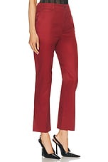 Saint Laurent Bootcut Pant in Rouge Fonce, view 2, click to view large image.