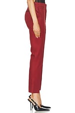 Saint Laurent Bootcut Pant in Rouge Fonce, view 3, click to view large image.